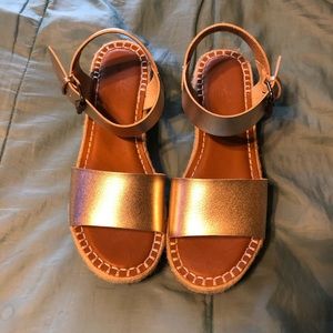 Universal Threads- Gold/Tan- Women’s platform espadrille sandal - 8.5M